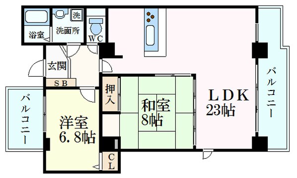 住吉駅 徒歩3分 3階の物件間取画像